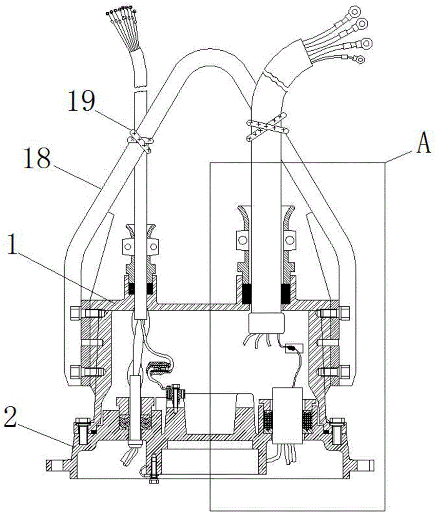 一种潜水电机接线盒电缆密封装置的制作方法