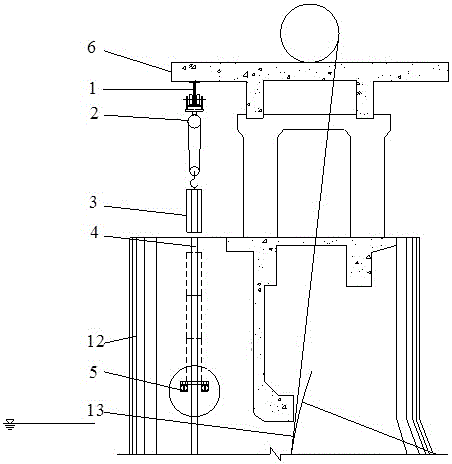 用于水闸的检修闸门的简易预存放装置的制作方法