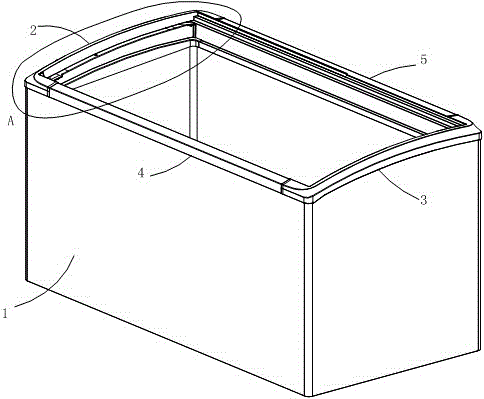 一种玻璃推拉门冷柜柜口及卧式冷柜的制作方法