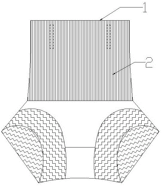 一种无缝高腰抑菌蕾丝三角裤的制作方法