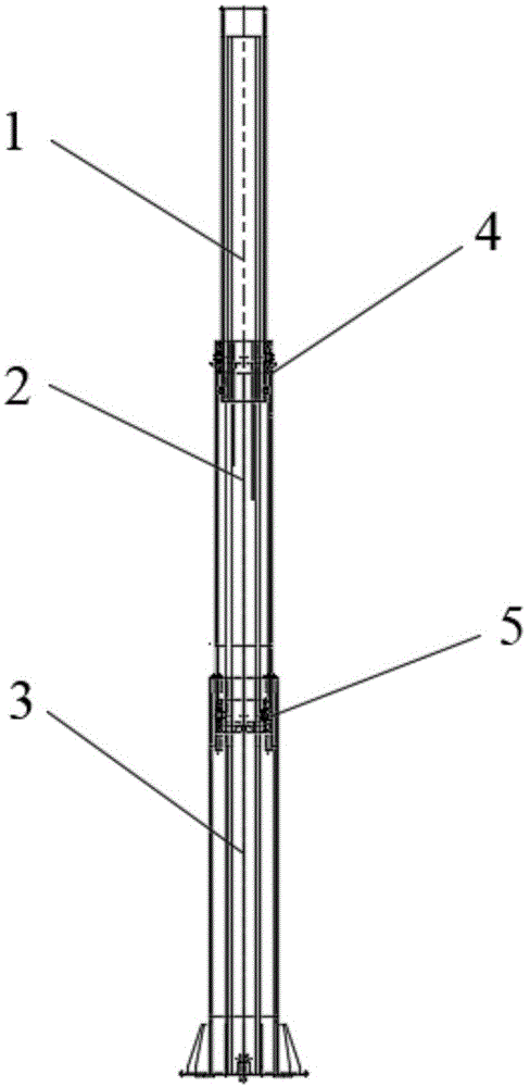 基于异形加强结构的分段滑道连接桅杆的制作方法