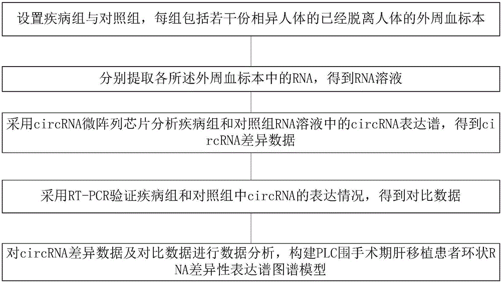 PLC围手术期肝移植患者环状RNA差异性表达谱图谱模型及其构建方法和构建系统与流程