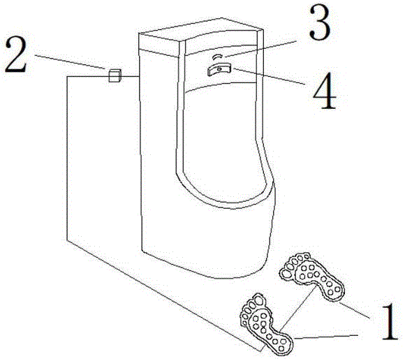 一种男厕小便位感应装置的制作方法