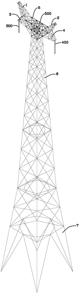 火炬型单回路输电杆塔的制作方法