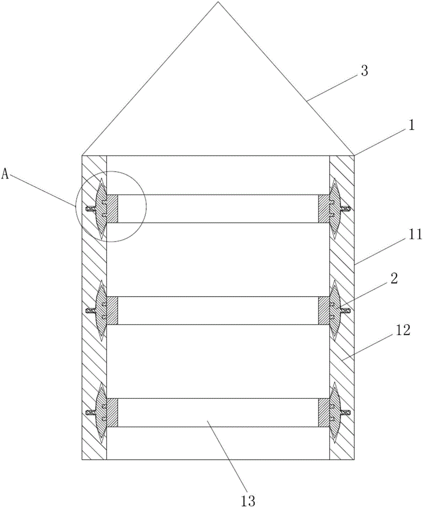 一种鸟笼状木纹铝型材树屋安装结构的制作方法