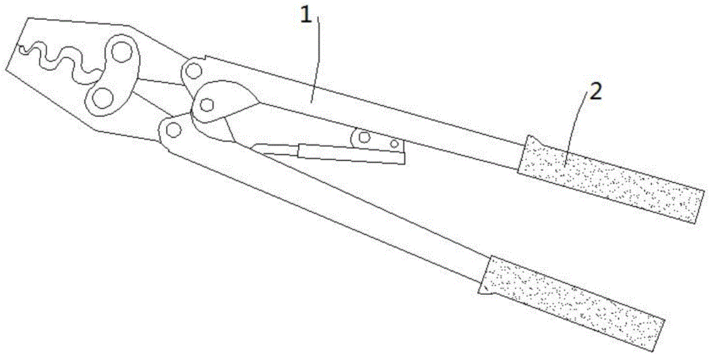 一种自带锉具的电缆压接钳的制作方法