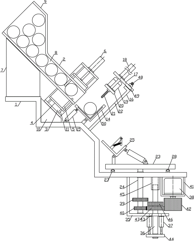 一种管料加工分路传送机构的制作方法