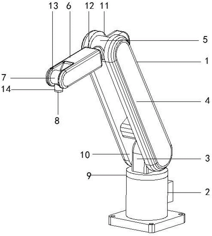 具有占用空间小的工业机器人结构的制作方法