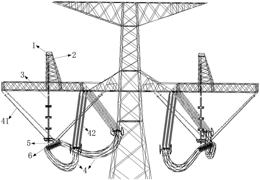 ±1100KV直流线路耐张塔避雷器装置及拆装方法与流程