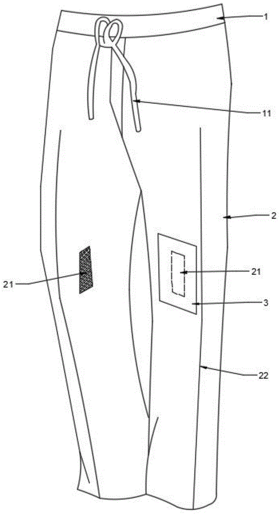 一种供患者使用的裤子的制作方法