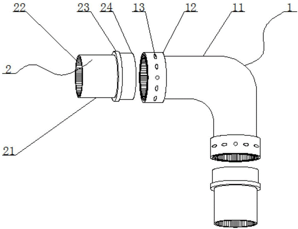 一种拼接固定式电力管道连接用弯管的制作方法