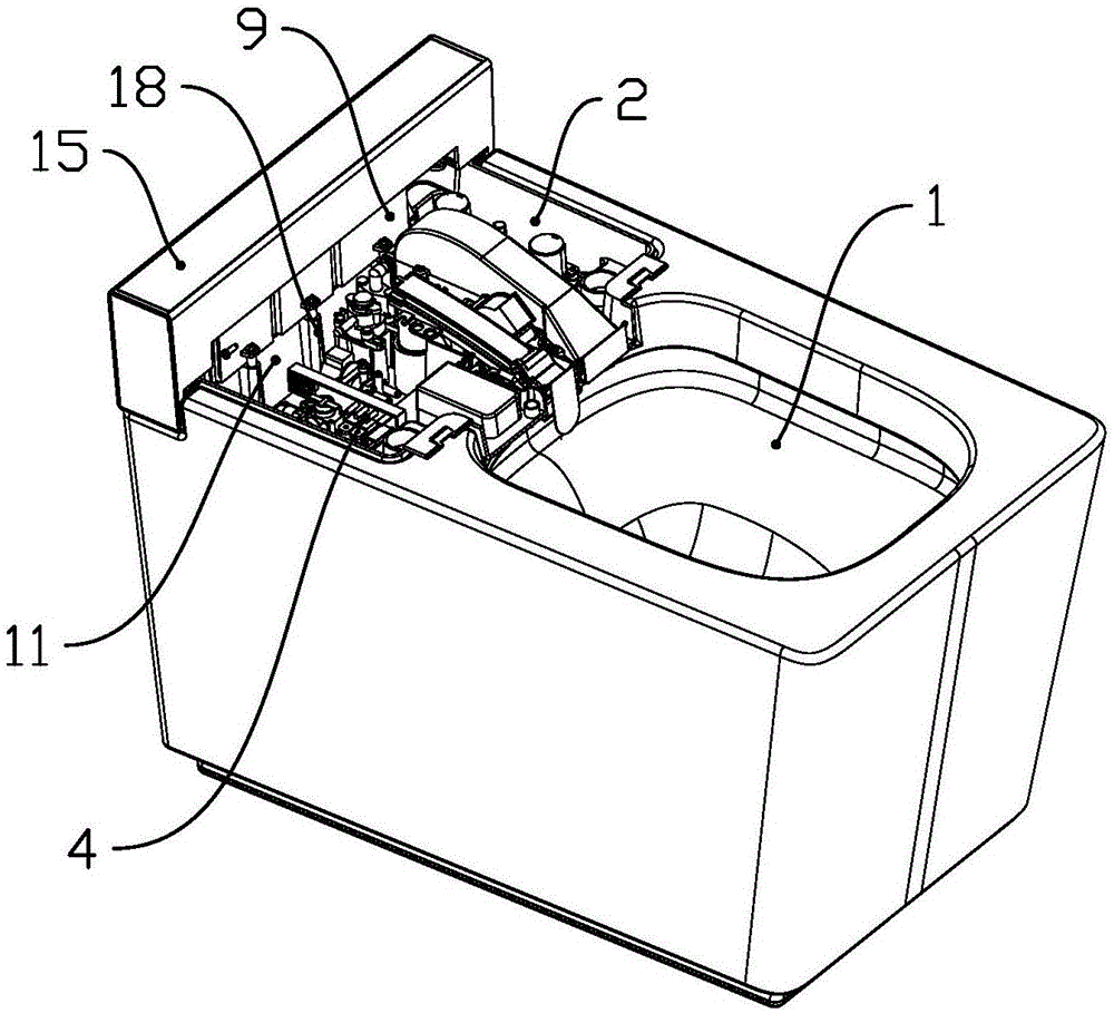 一种智能马桶的水电分离排布的制作方法
