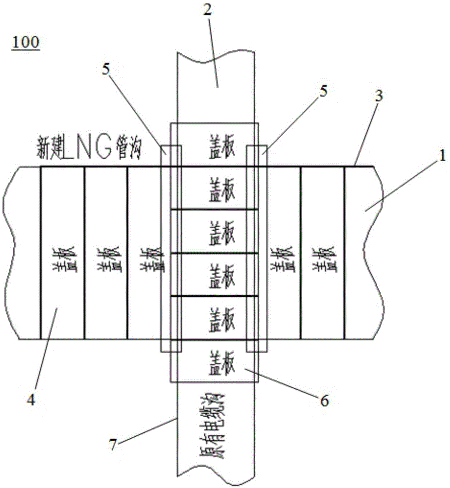 一种穿越LNG管沟的交叉位置设计结构的制作方法