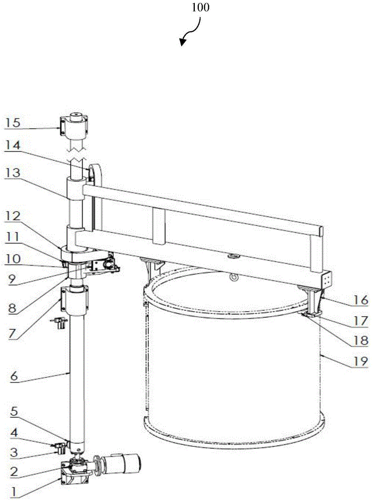 一种半导体单晶炉中炉筒升降旋转装置的制作方法