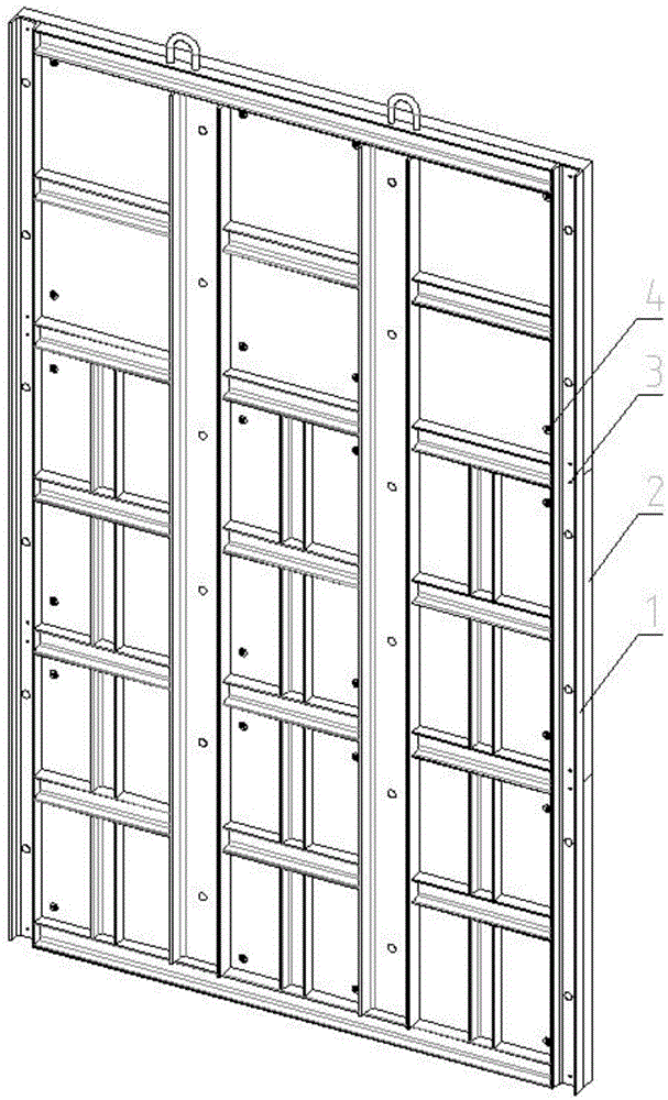 一种保温板与钢框架组合式的外墙模板的制作方法