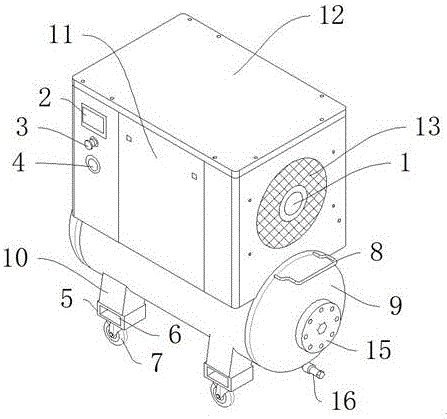 移动式带罐螺杆空气压缩机的制作方法