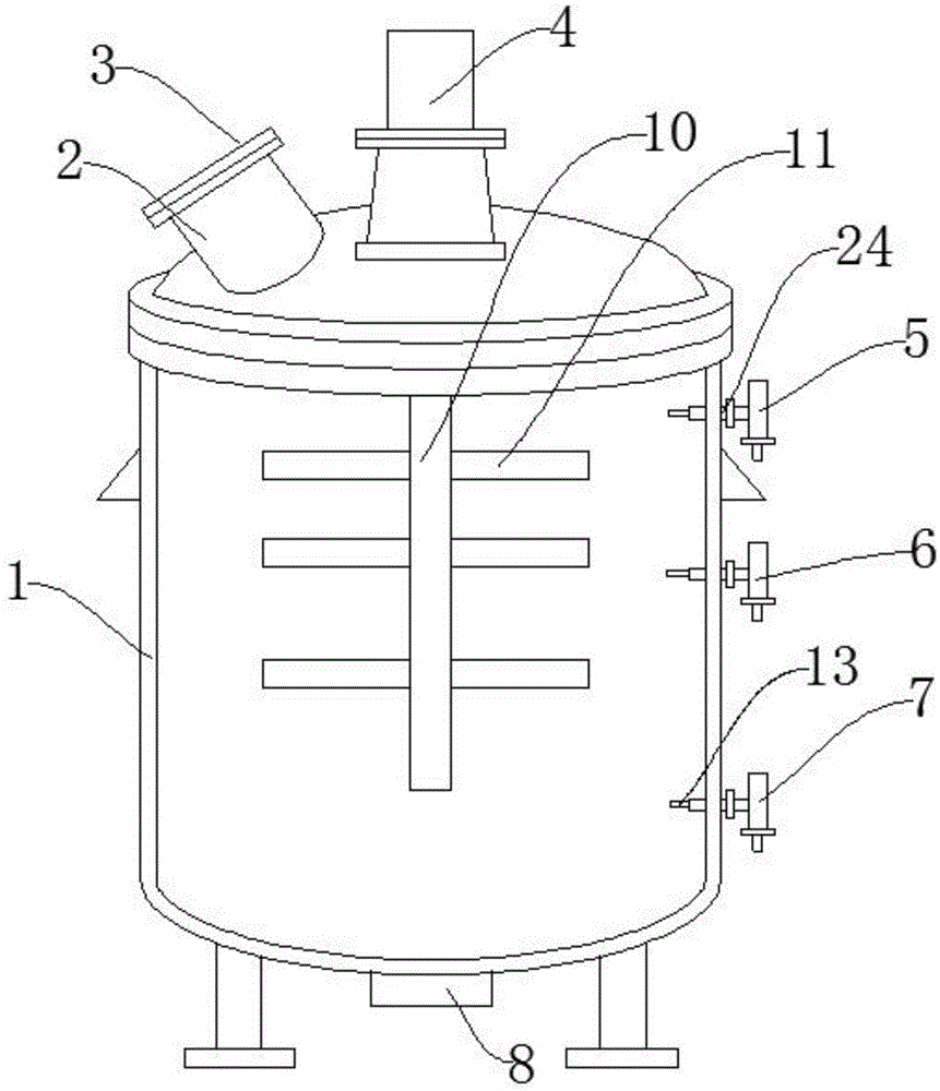 一种测量容器内焦油液位的装置的制作方法