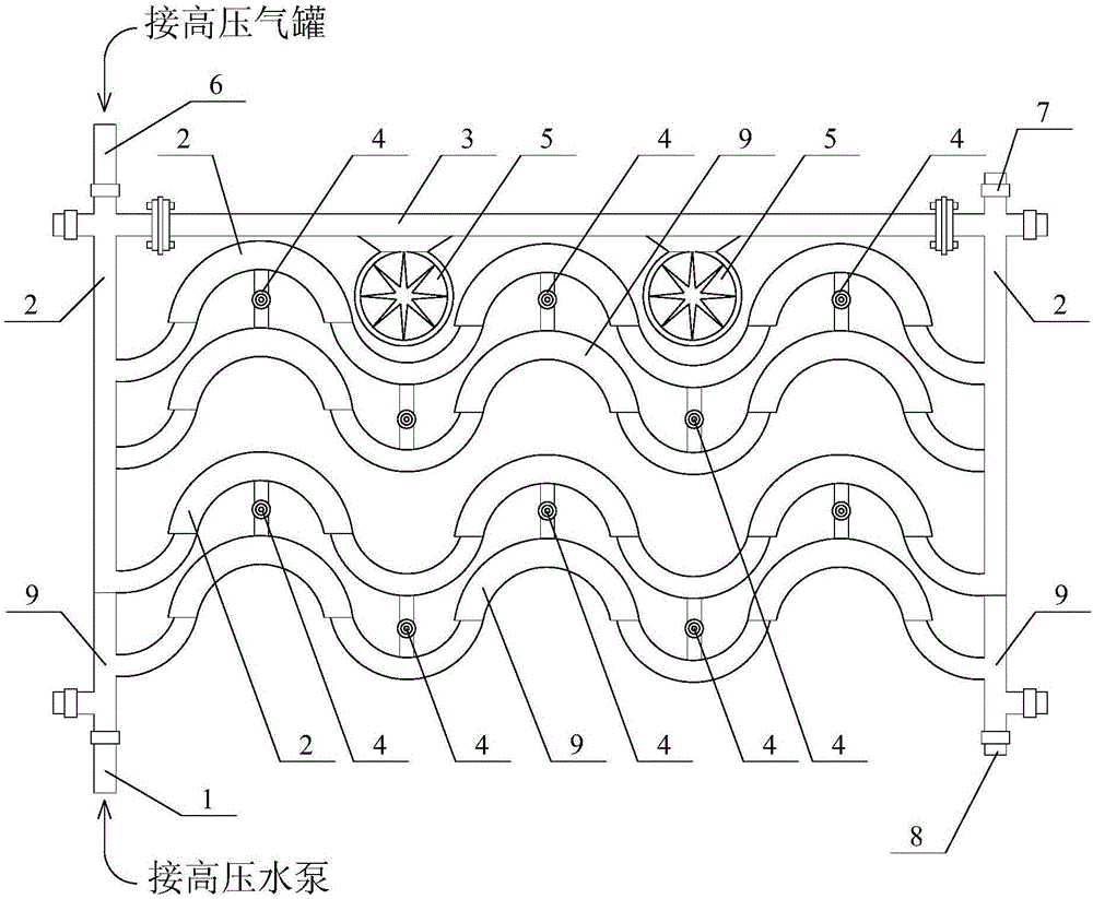 一种高磁高压水气组合雾化除尘装置的制作方法