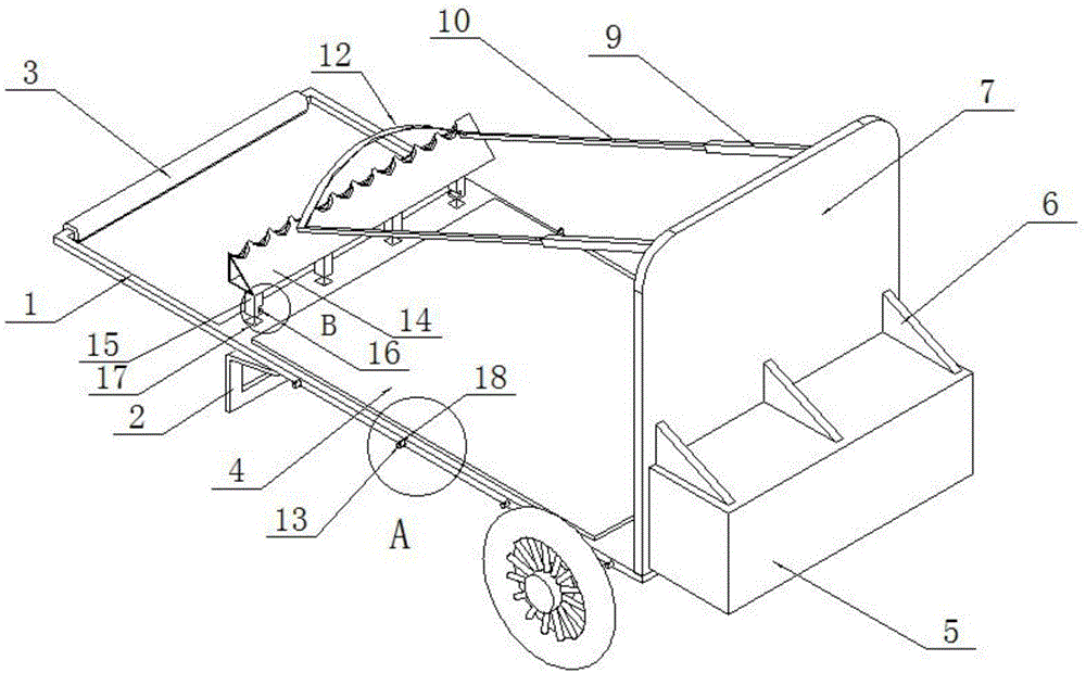 工程建筑用钢结构管道运送用拖车结构的制作方法