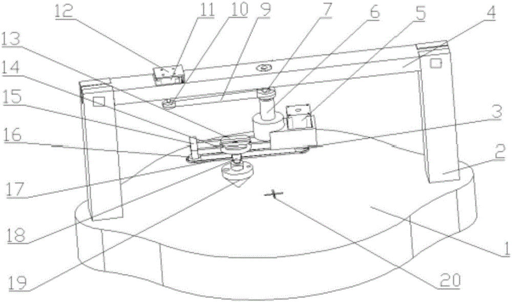 一种横梁式极坐标平面运动机构的制作方法