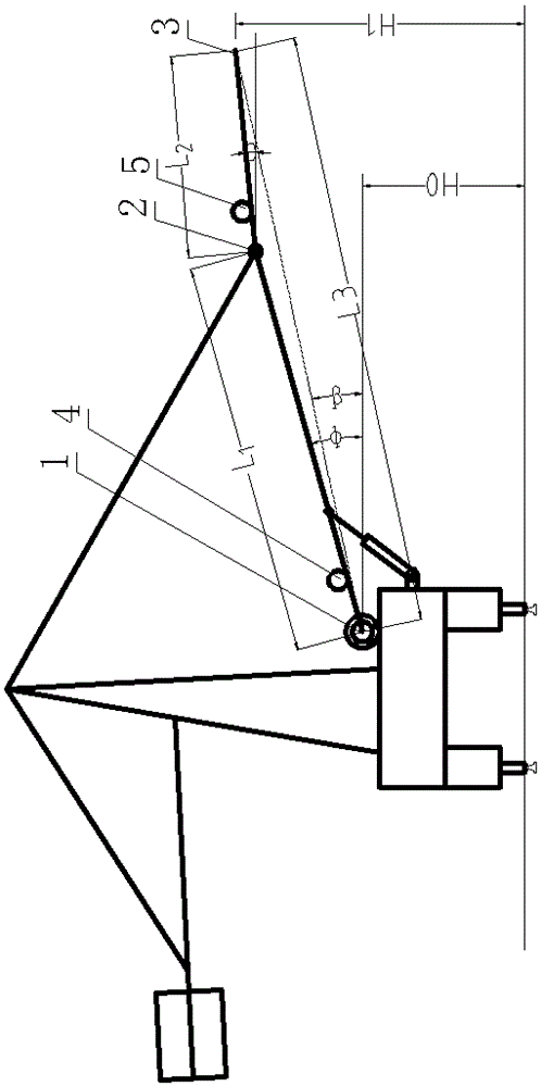 一种臂架前端垂直方向定位系统及定位方法与流程