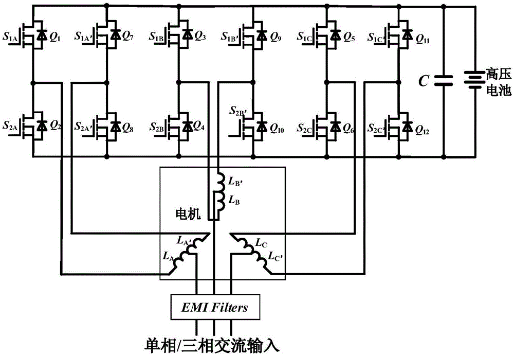 基于电机绕组漏感的电感储能型有源滤波器及方法与流程