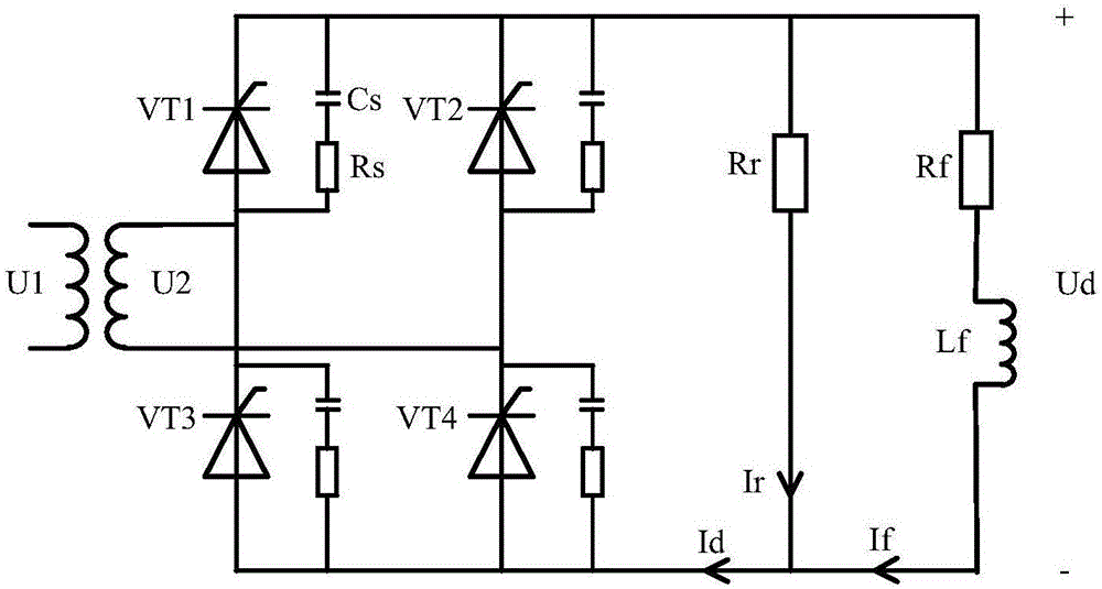 一种三机励磁单相整流励磁回路及续流电阻选型方法与流程