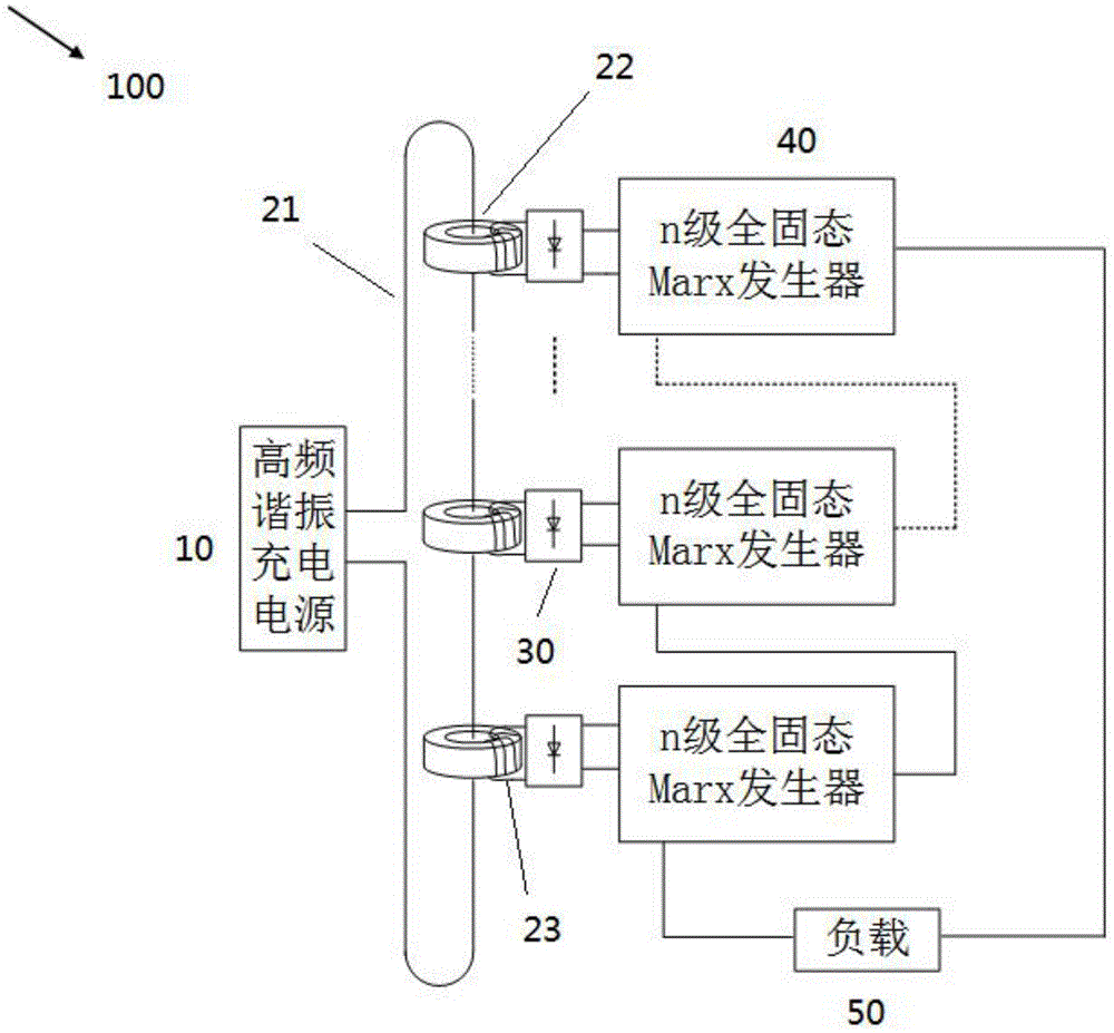 一种基于marx结构的多级谐振充电型脉冲功率发生器的