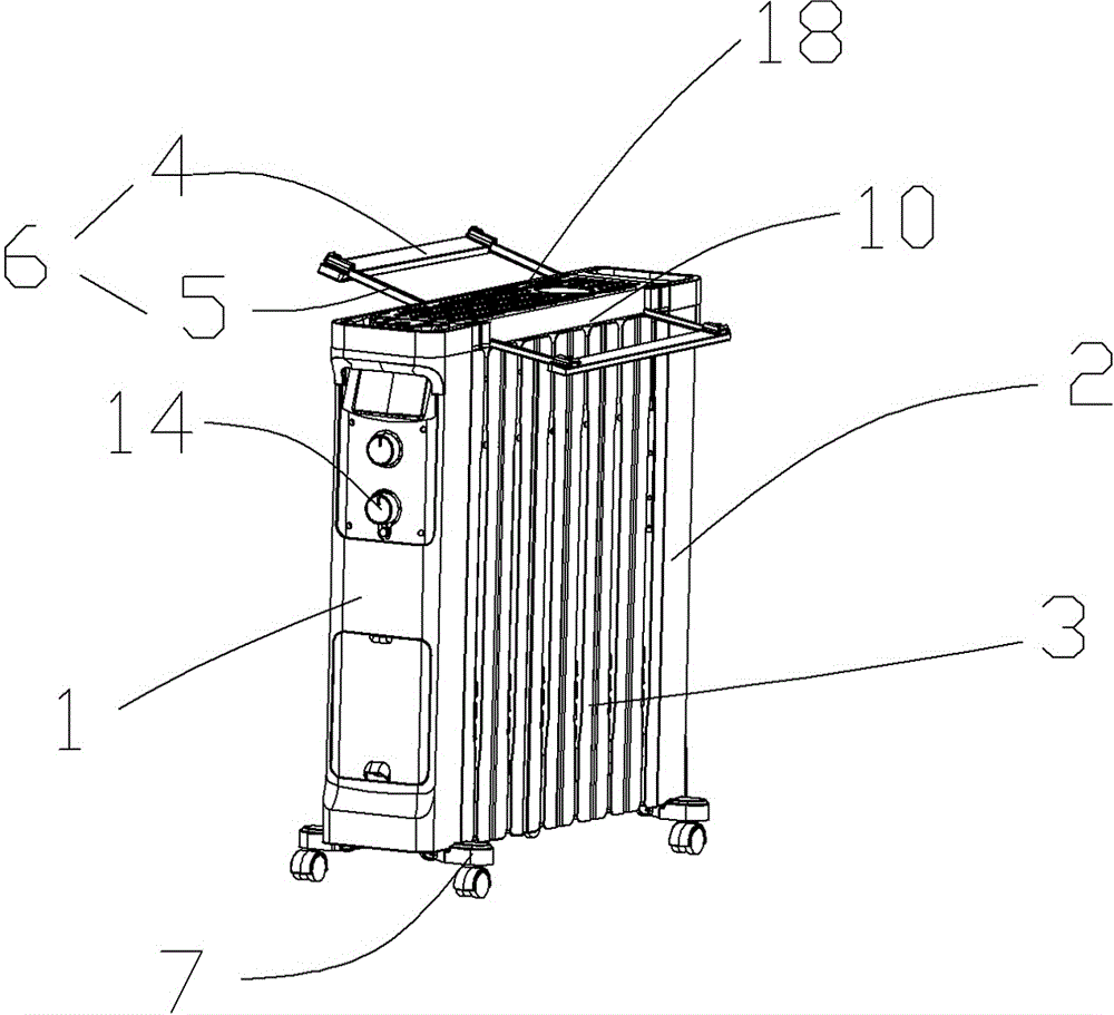 一种烘衣架可隐藏的取暖器的制作方法
