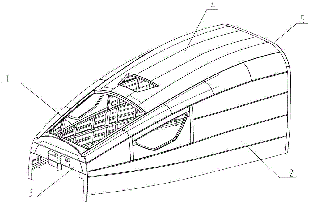 动车组车头结构的制作方法