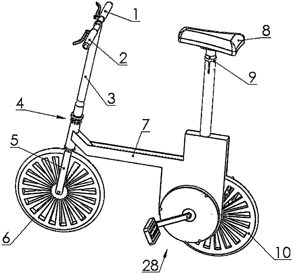 一种齿轮传动自行车的制作方法