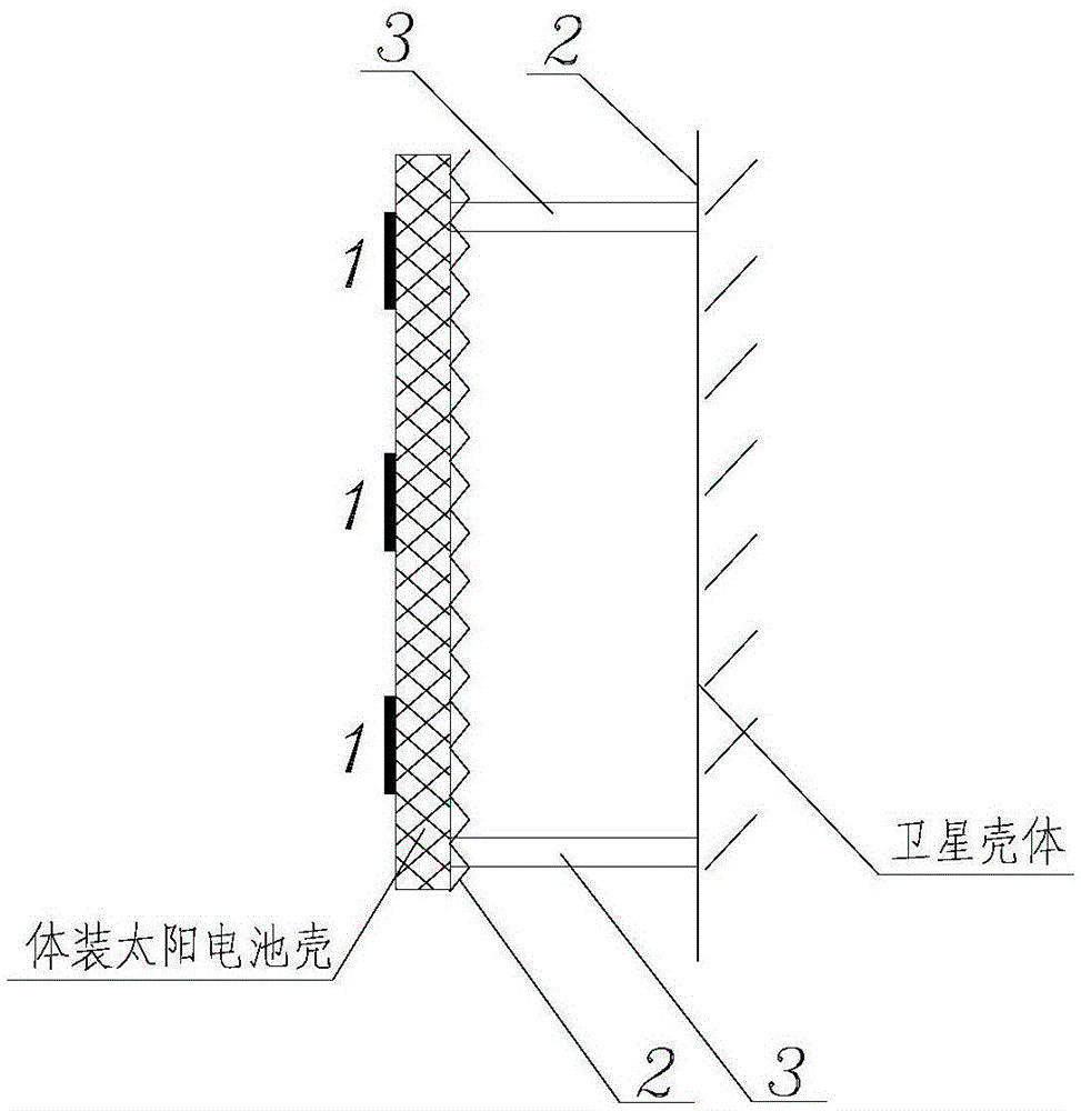 一种卫星用热隔离型体装太阳壳的降温装置的制作方法