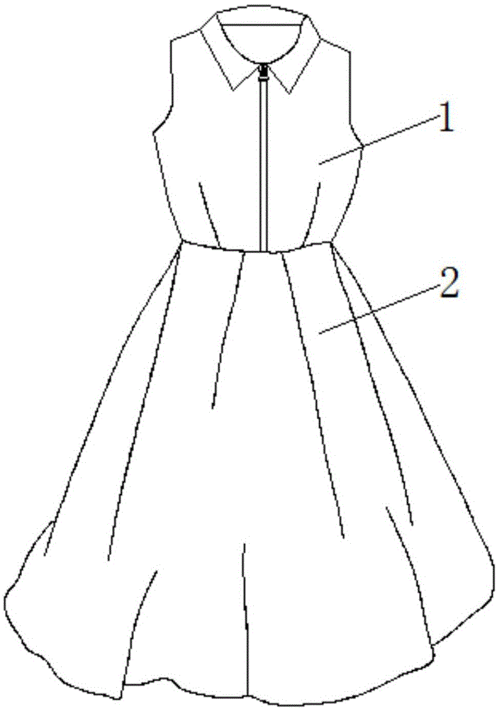 一种环保型面料的公主裙及其加工工艺的制作方法
