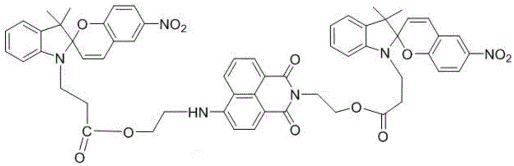 键合双螺吡喃单元的1,8-萘酰亚胺类光控荧光分子开关化合物及其合成方法和应用与流程