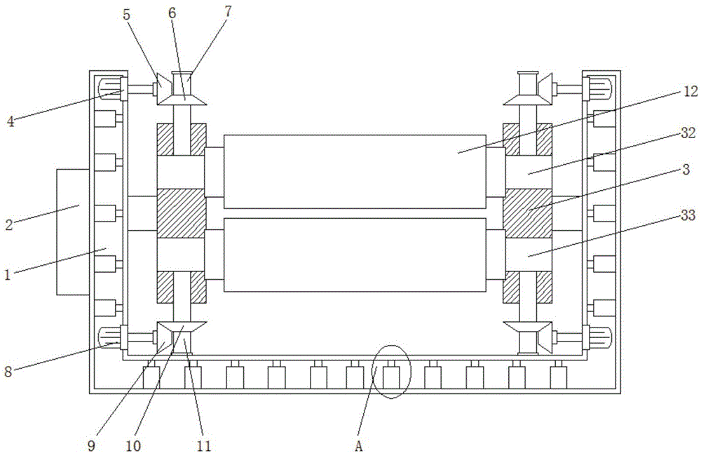 热轧合金钢轧制过程中轧辊间距离的调整装置的制作方法