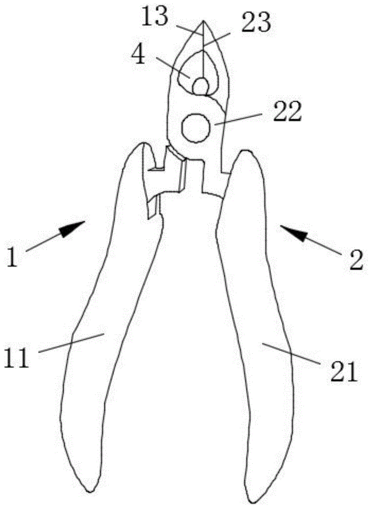具有弧形刃口的内置弹簧式指甲钳的制作方法