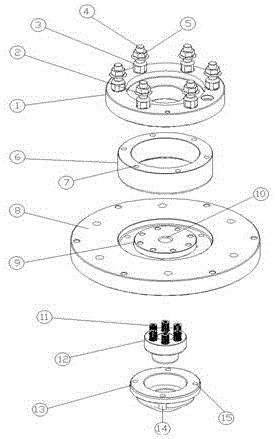 汽车轮毂旋压机专用模具上座中心浮动装置的制作方法