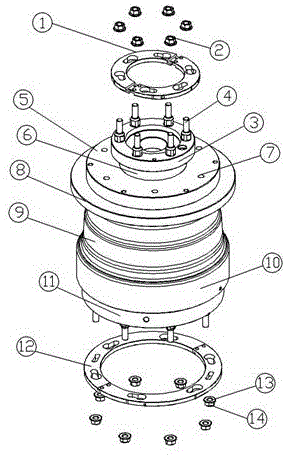 汽车轮毂旋压机专用模具上下固定环的制作方法
