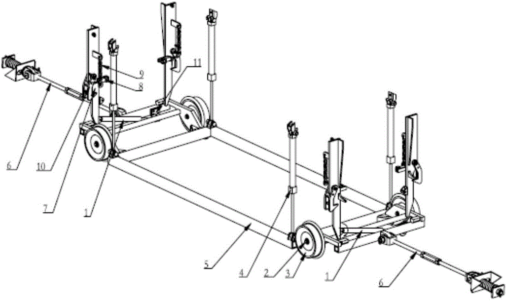 一种轨道车用可曲线收放双向作业小车的制作方法