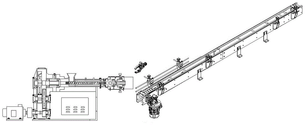 塑料母粒、锥形双螺杆挤出机、注塑生产加工流水线的制作方法
