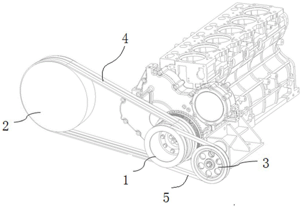 收割机用柴油机的曲轴保护轮系的制作方法