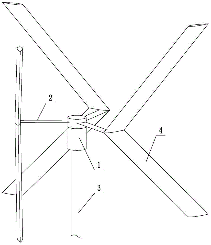 一种采用全后掠叶片的升力型垂直轴风力机的制作方法