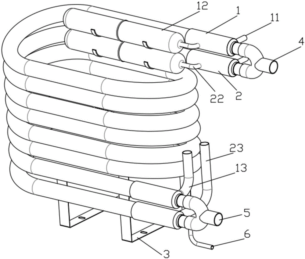 一种带冷媒平衡罐的套管换热器的制作方法