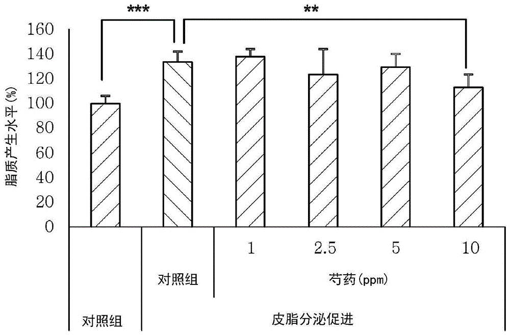 用于抑制皮脂分泌的包含桃芽提取物的组合物的制作方法