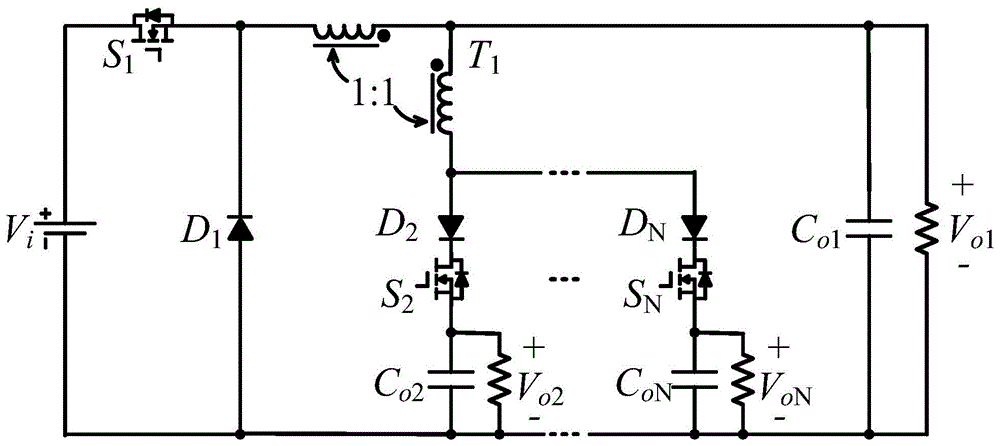 CCM/DCM复用的单耦合电感多输出buck变换器的制作方法