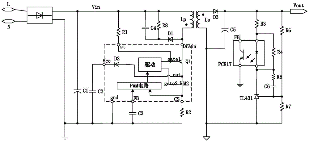 一种双绕组副边反馈开关电源的制作方法