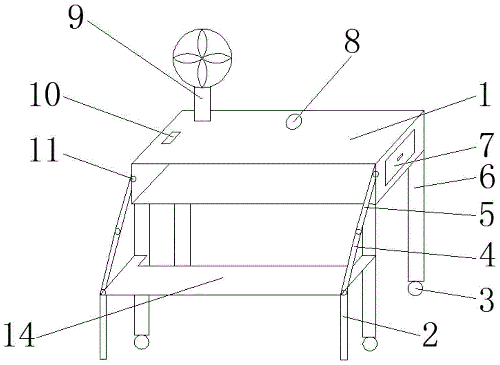 一种教学用课桌的制作方法