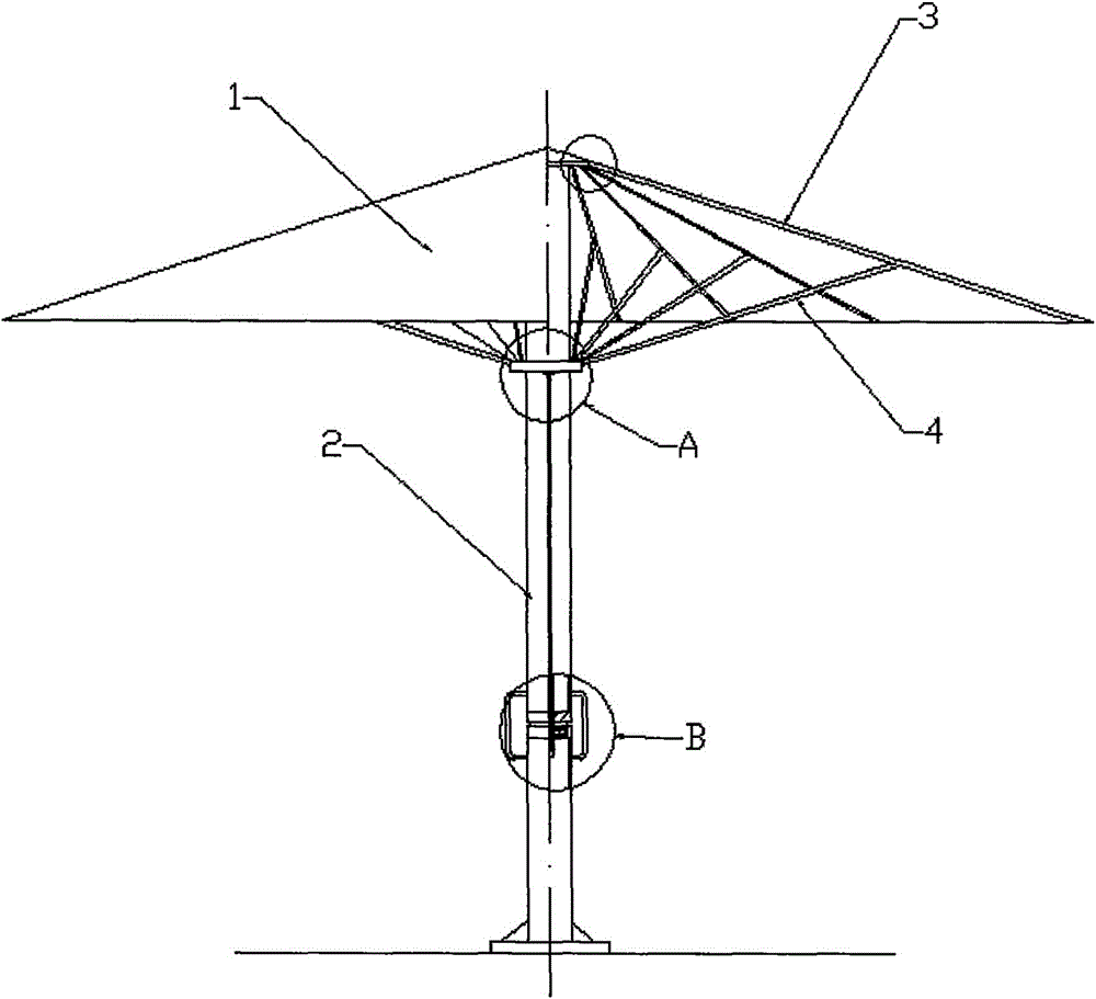 固定式大遮阳伞的制作方法