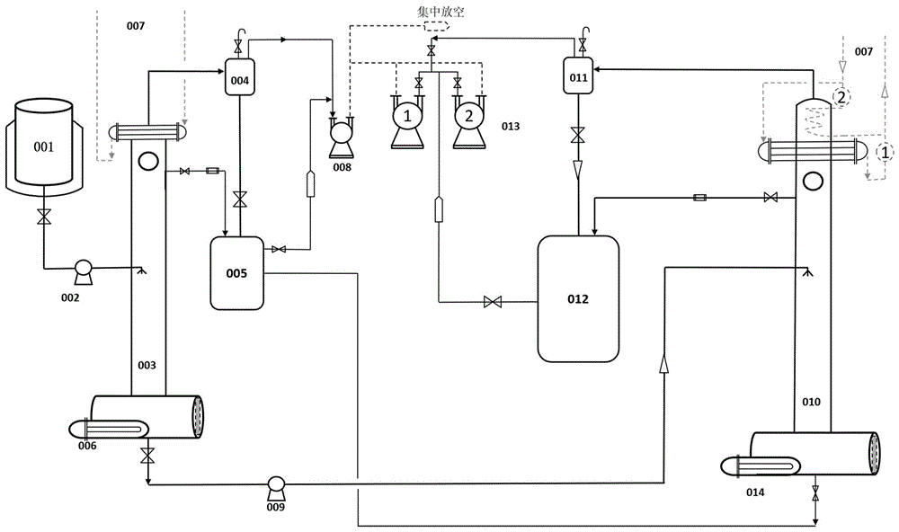 一种双塔连续供料精馏系统及控制方法与流程