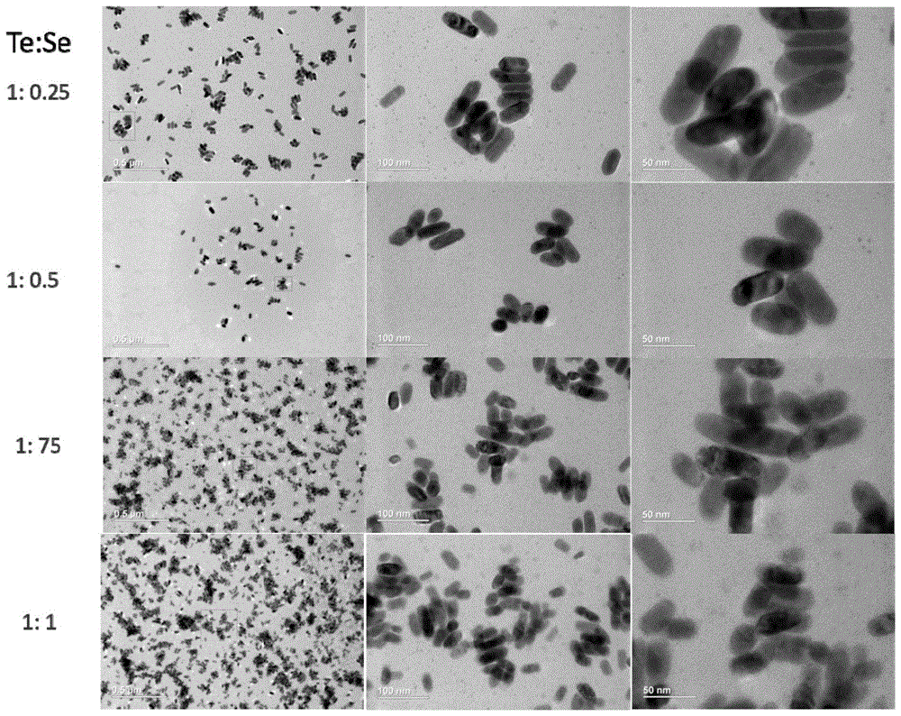 一种碲硒纳米材料及其制备方法和应用与流程